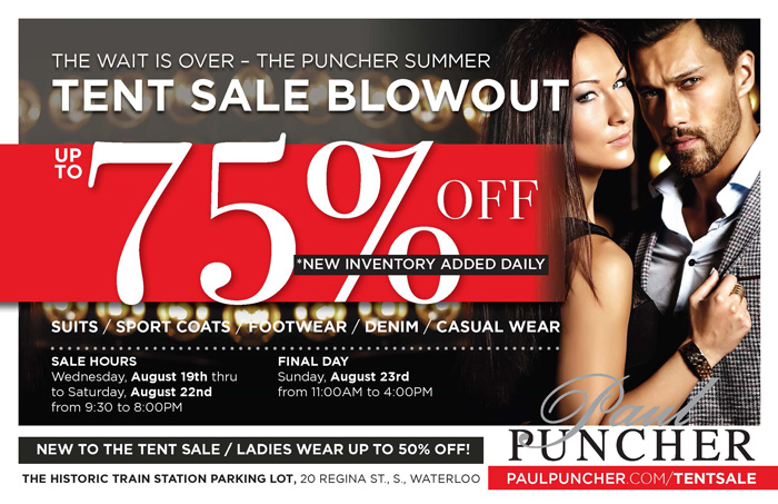 Paul Puncher Tent Sale